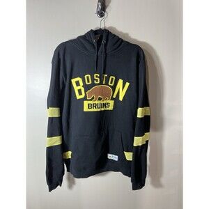 Boston Bruins Hooded Sweatshirt Mens Large Black Gold Winter Classic Pocket